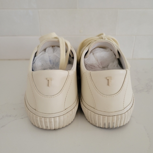 Ted Baker Kimiah Sneakers Ecru Cream Ivory Leather Vulcanised Trainer 39.5 - Picture 7 of 12